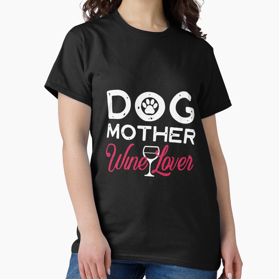 Dog mother wine lover by BeeMeCreative