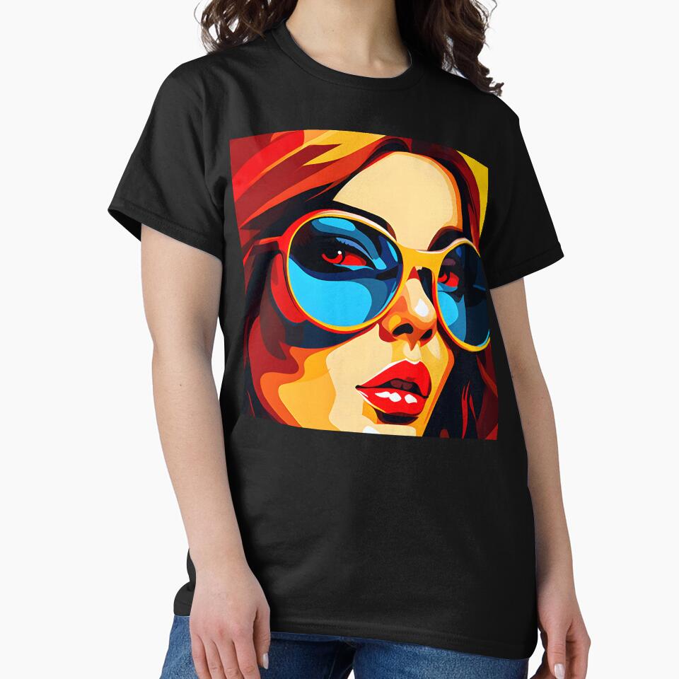 Pop Art Female With Sunglasses Comic Book Art by DEC02