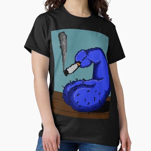 "Cigarette Break Pixel in Blue" by KatBlouchArt