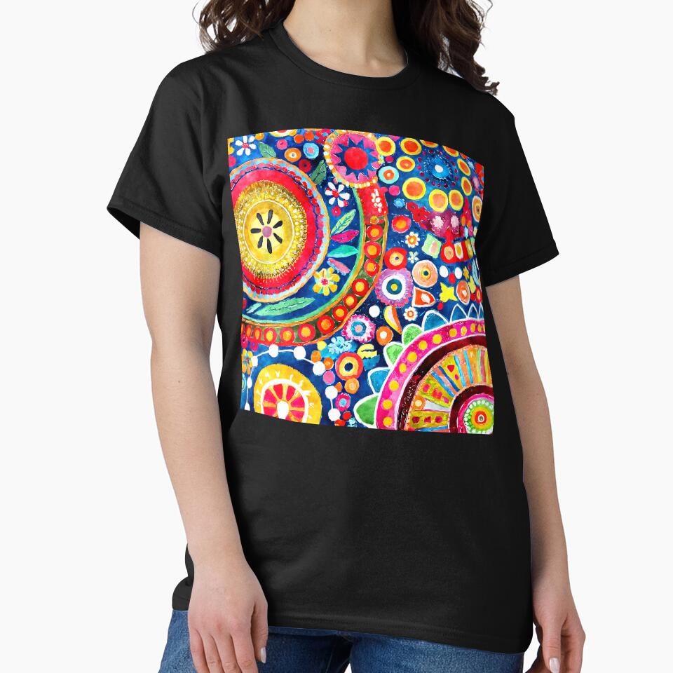 Funky Retro 1960's Hippie Colorful Abstract Design Pattern by DEC02
