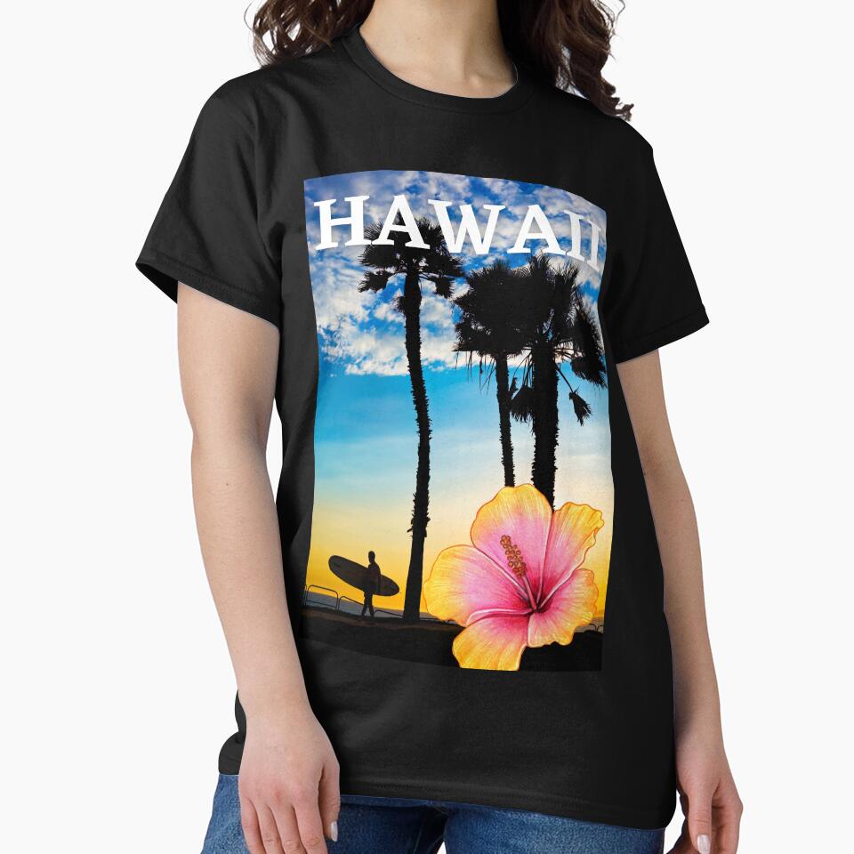 VINTAGE HAWAII SURFING LABEL by starfishstuff