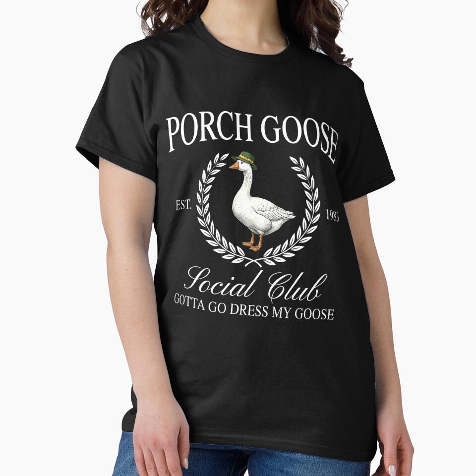 Porch Goose Social Club Funny Goose Meme Aesthetic by VGAfanatic
