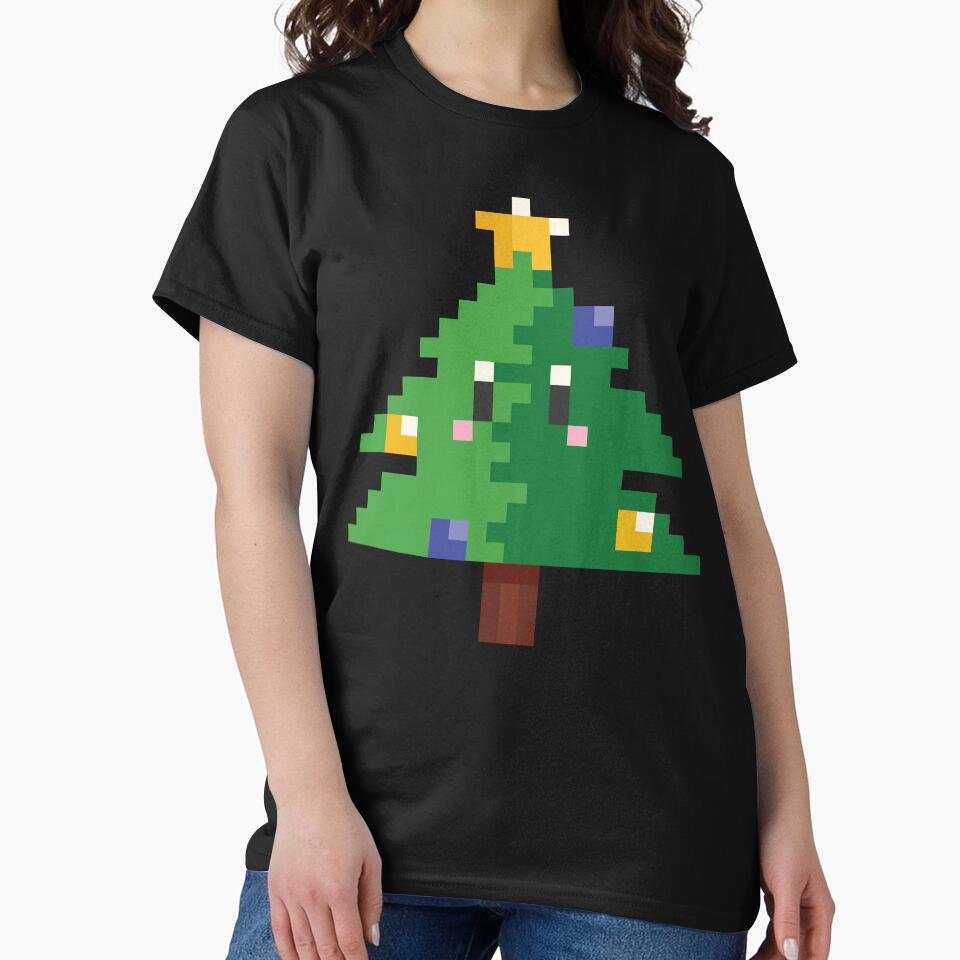 Pixel Art Christmas Tree with Eyes by HolidayFantasy