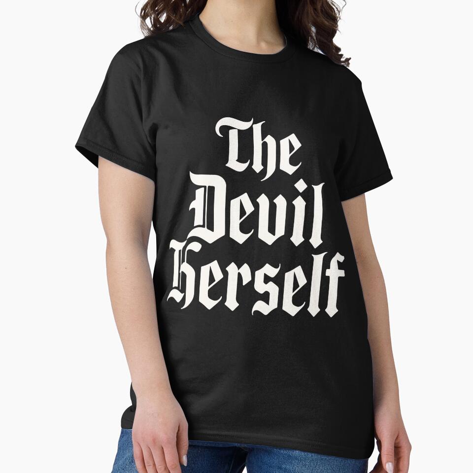 The Devil Herself Dark Feminine Gothic Humor Occult Aesthetic Vintage Design by kiralynstration