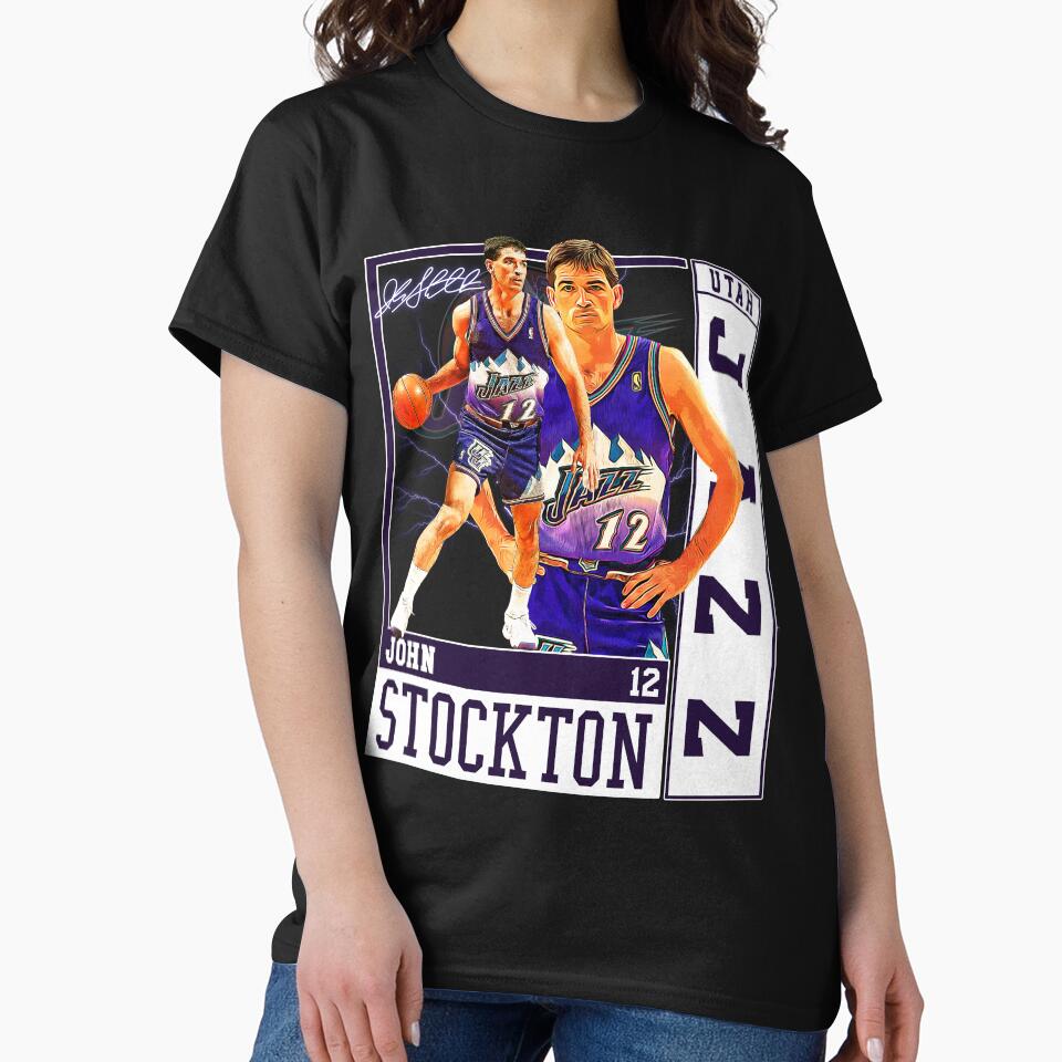 John Stockton Legend Basketball Signature Vintage Retro 80s 90s Bootleg Rap Style by HayleyMonahan
