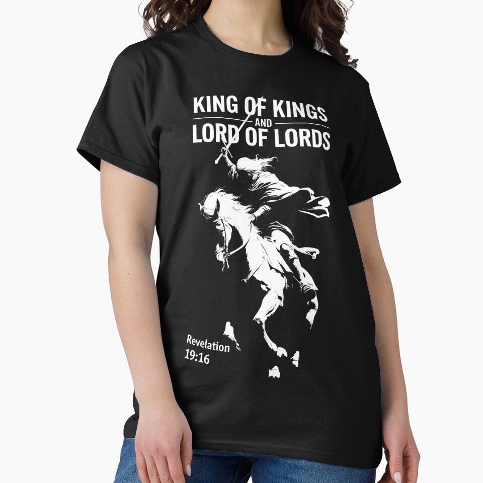 King of Kings Lord of Lords – Revelation 19:16 Christian Bible Verse by Vreeke Outfitters
