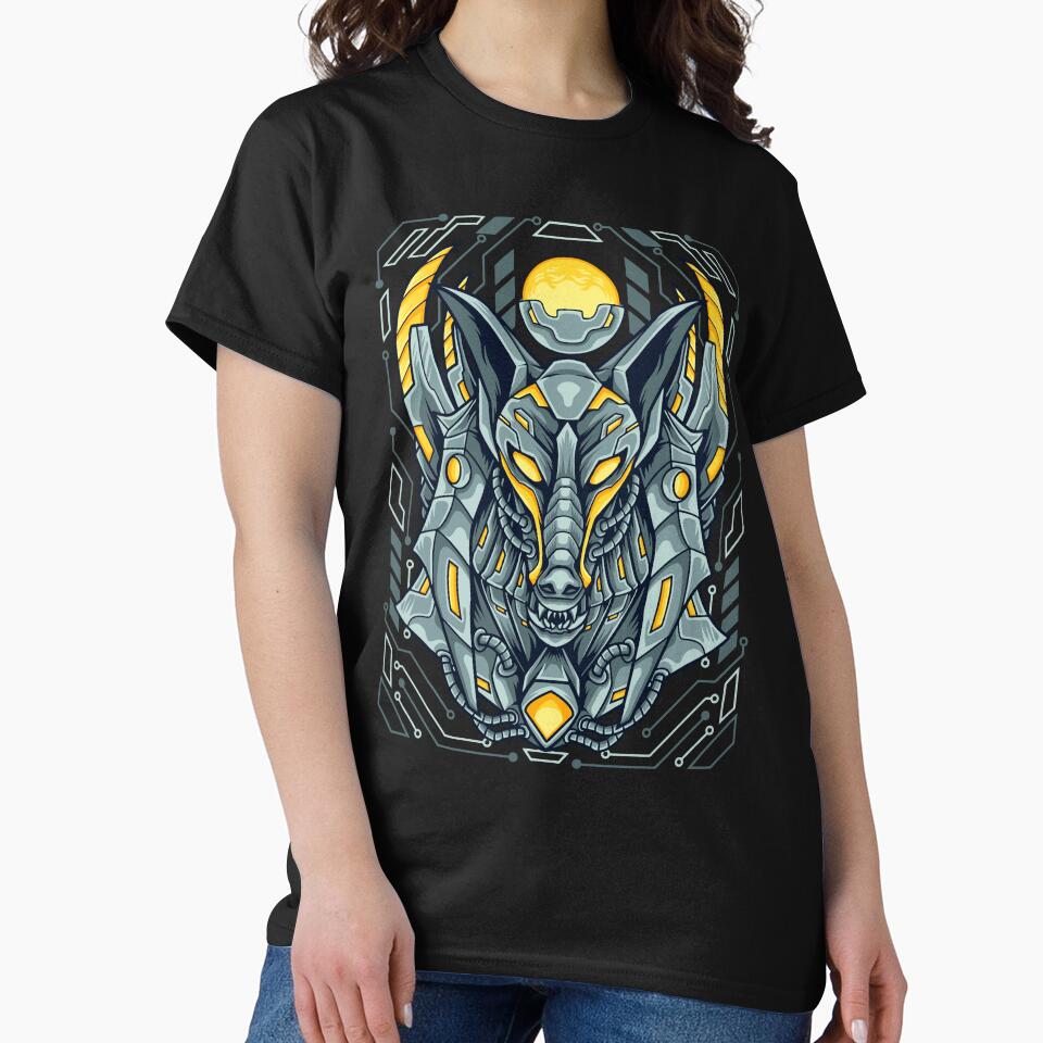 Anubis egyptian wolf cyberpunk by reynaldo bunani