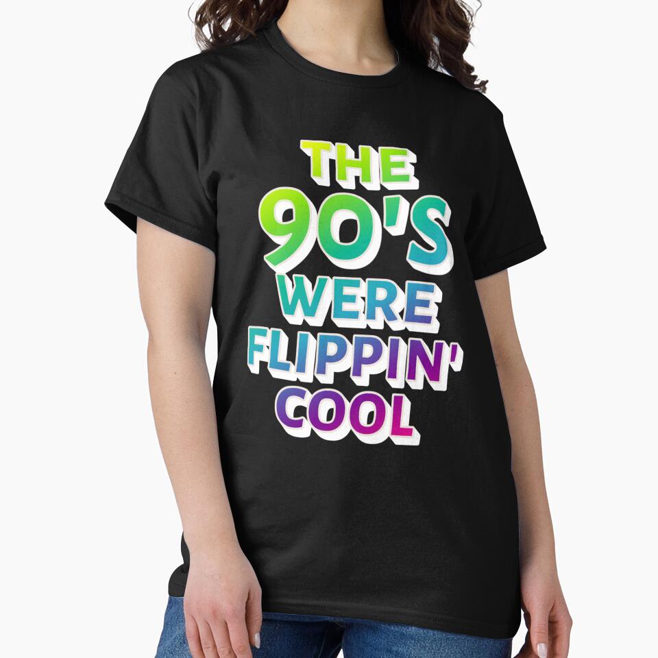 Colorful The 90's Were Flippin' Cool, Ombre Pastel Retro Style Design by TrulyEpoque