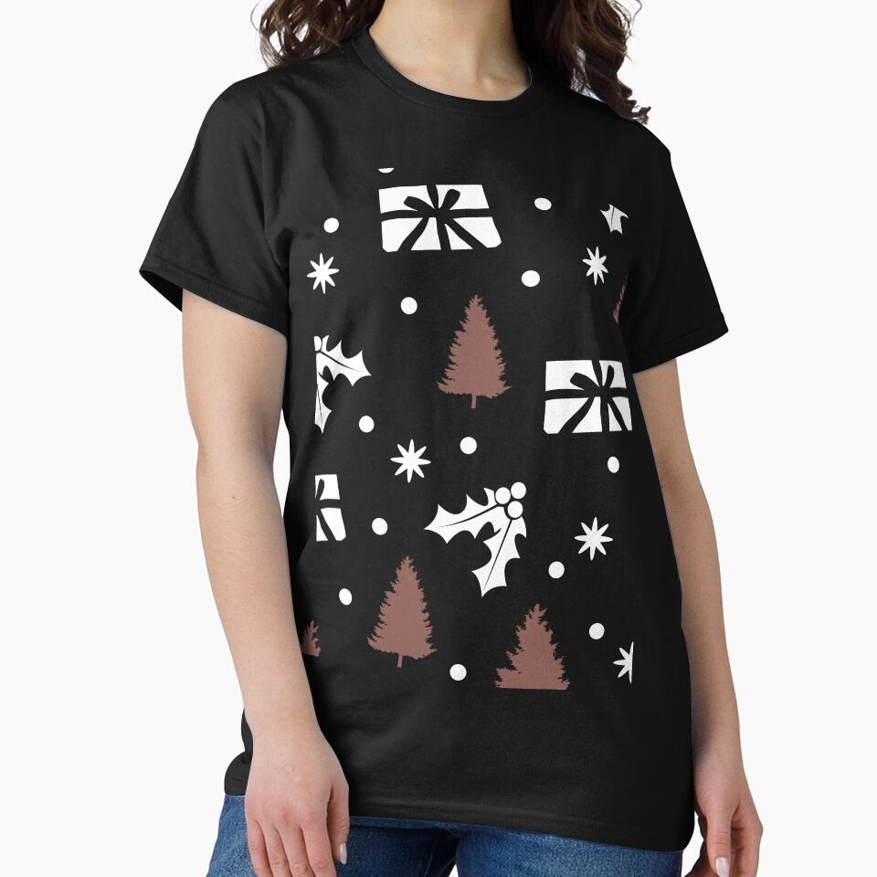 Christmas Pine Forest Pattern, christmas Holiday Evergreen , Cheerful Nordic Winter Decor by NADIASHOP86