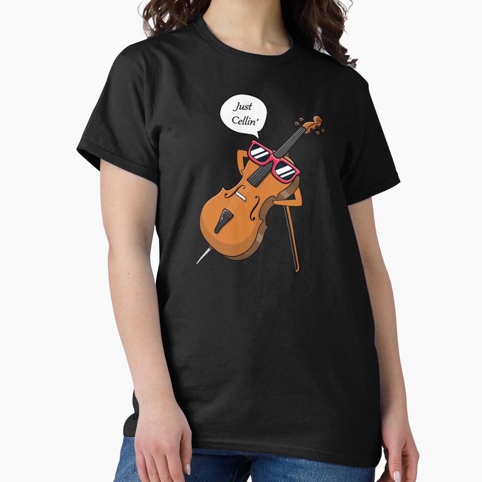 Funny cello music instrument chilling by Donutlovers