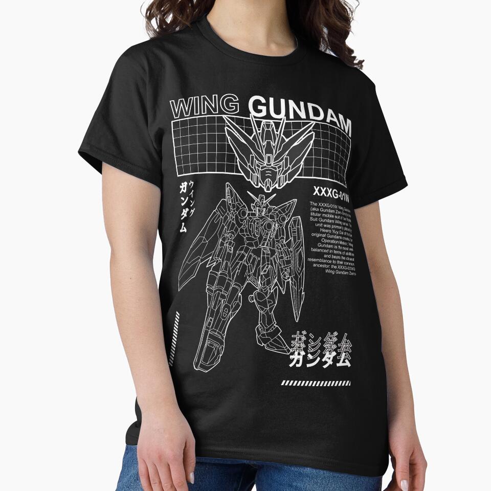 WING GUNDAM XXXG-01W BLACK WHITE STREETWEAR by Gundam Artwork
