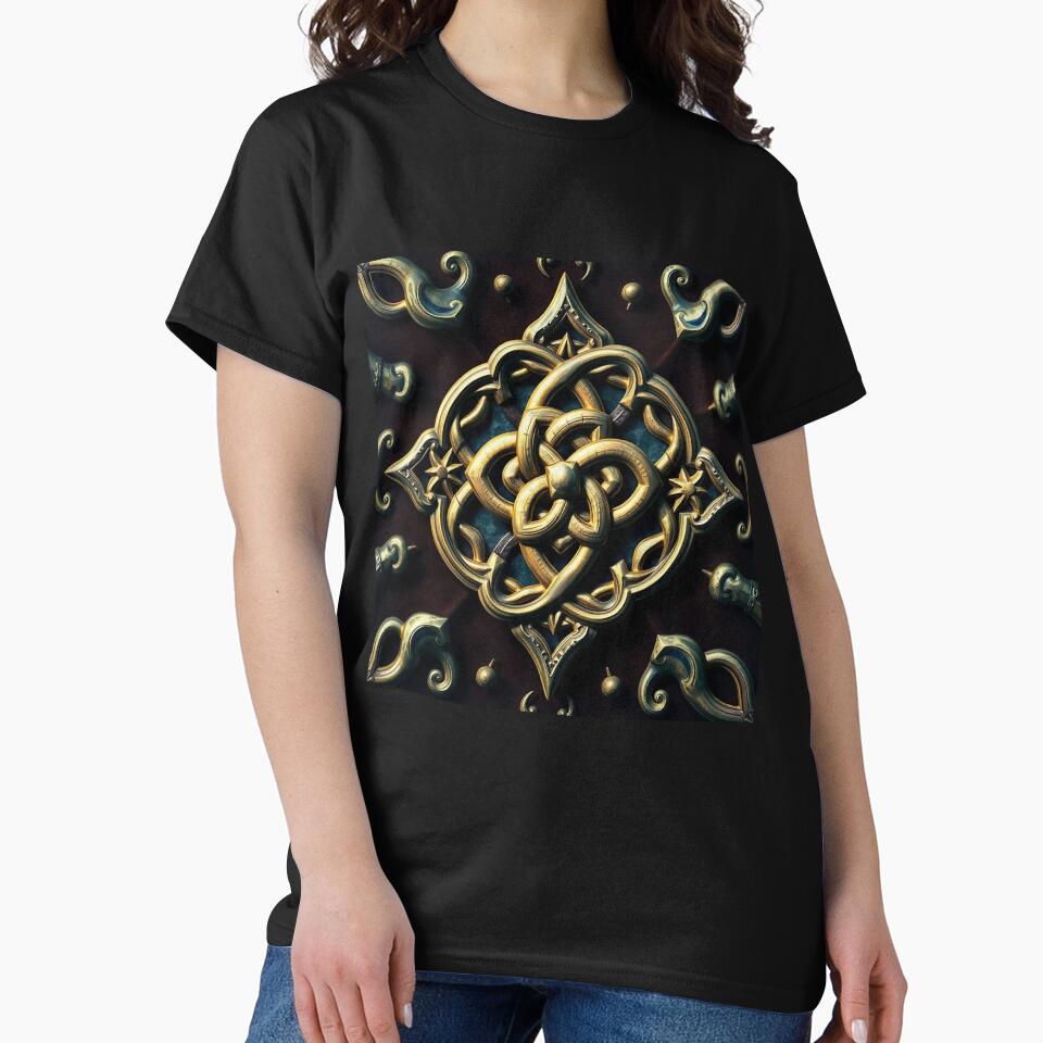 Celtic Knot Seamless Pattern T-Shirt, 3D Viking Seamless Pattern, Halloween Decor for Home, apparel and accessories by TheGaliyaStudio