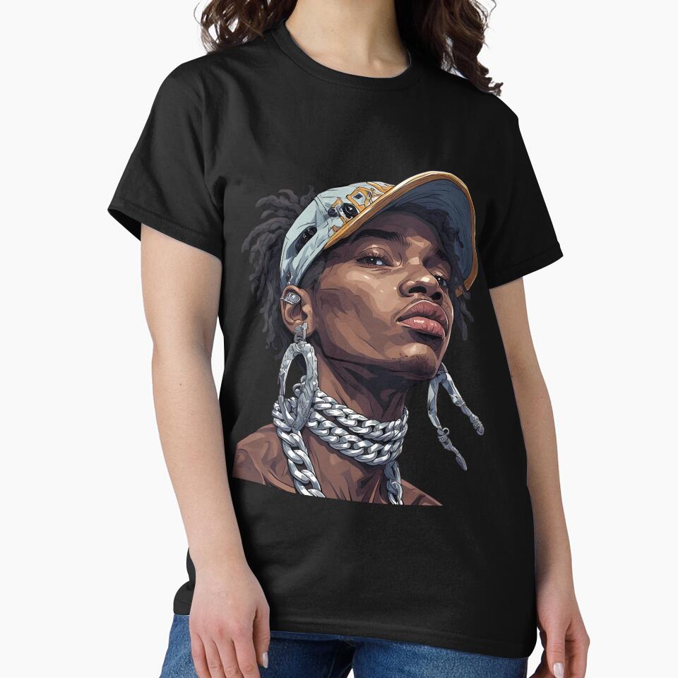 Urban Street Style Portrait - Bold Hip Hop Art with Cuban Chains by TheDreamsMaker