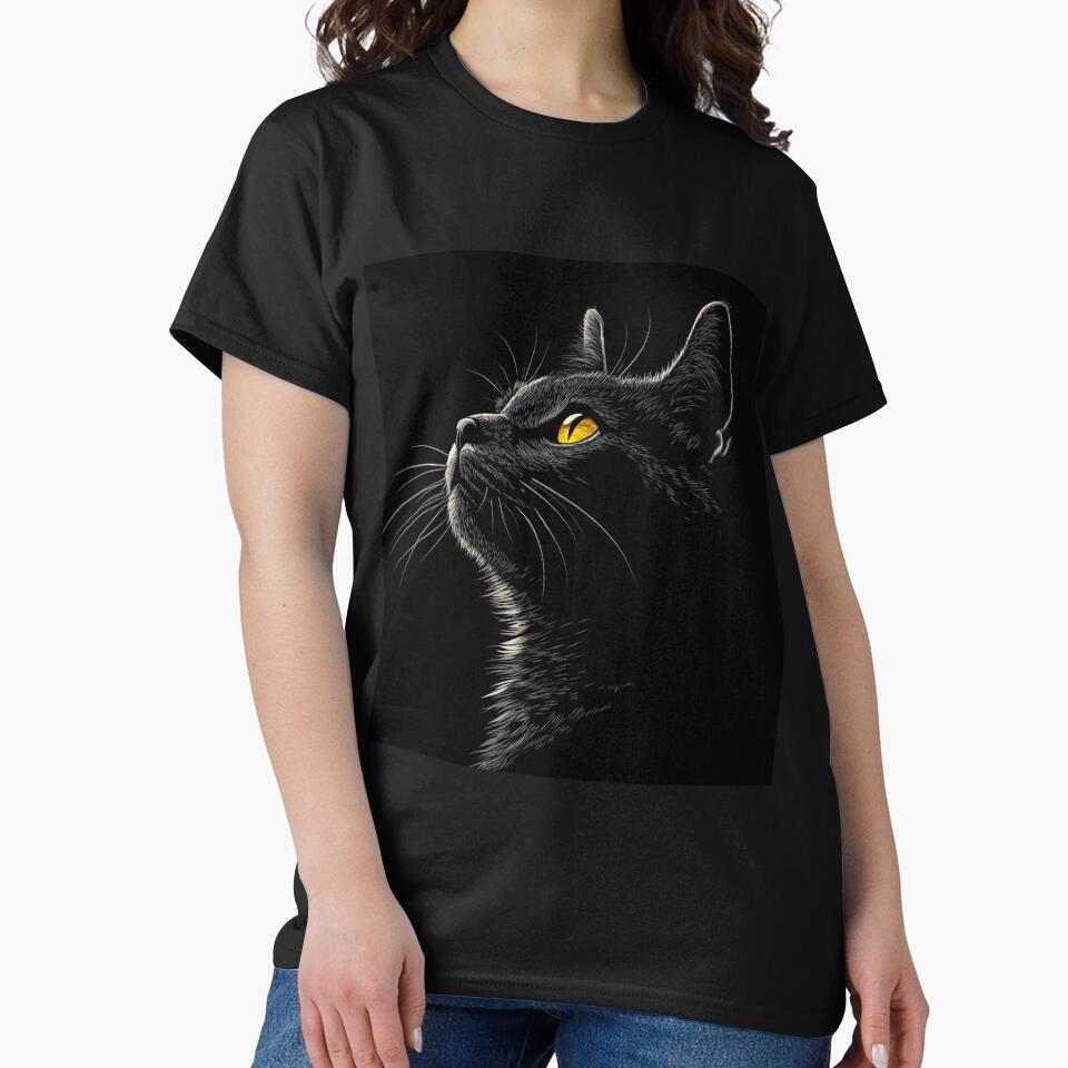 Black Cat Silhouette Yellow Eyes by GrinGalore