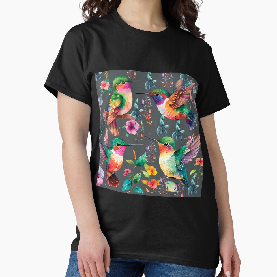 HUMMINGBIRD ON DARK GRAY by ORIGENcreate