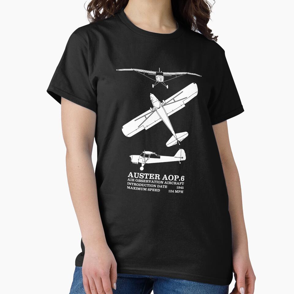 Auster AOP.6 British WW2 Plane Silhouettes Infographic by MilitaryMart