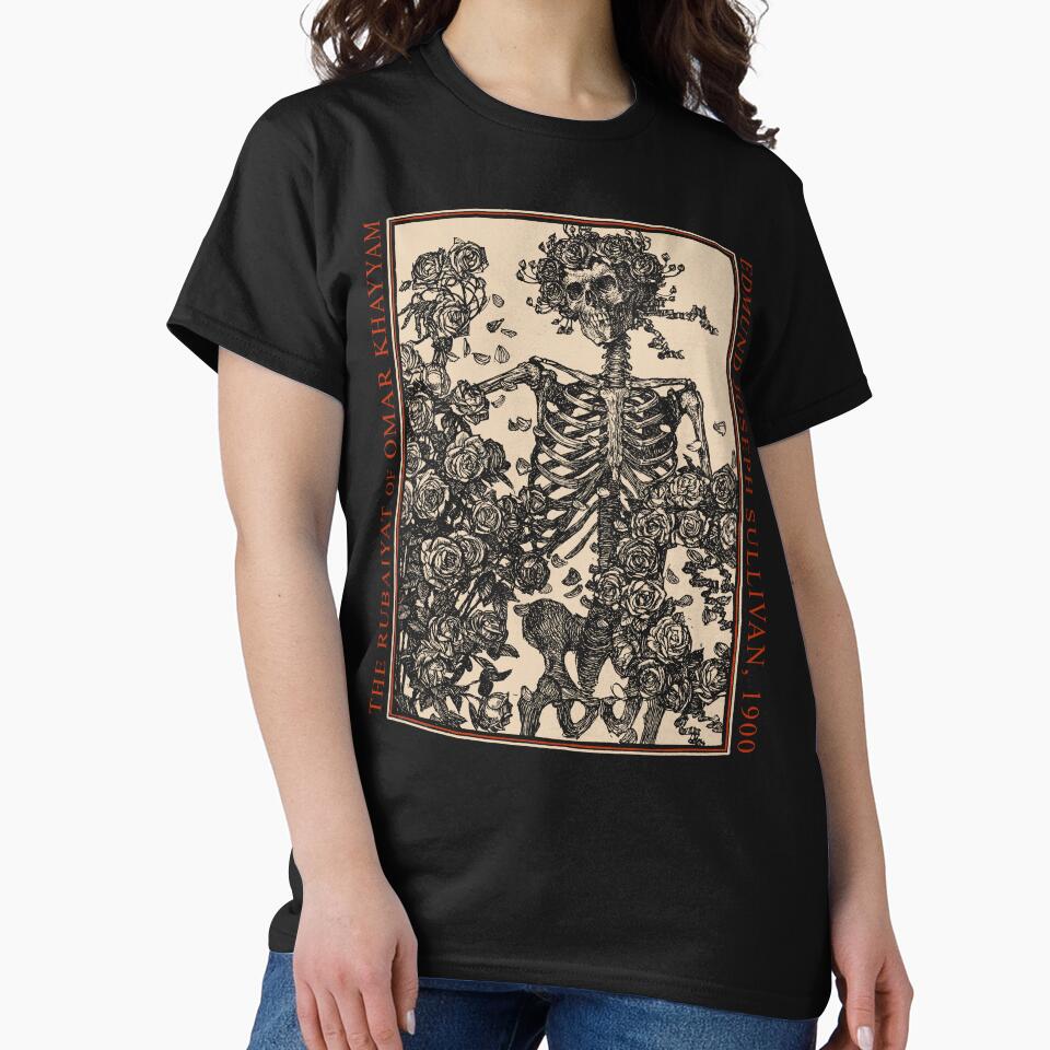 Rubaiyat of Omar Khayyam, Vintage Art, Gothic, Skeleton & Roses by Proverbial Wisdom Design