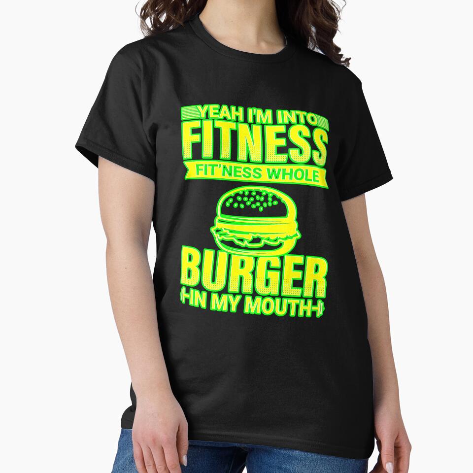 Funny Burger Lover Fitness #2 by creativerooney