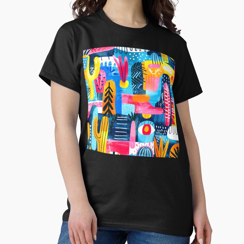 Pop Art-Inspired Colorful Vibrant Abstract Designs Pattern by DEC02
