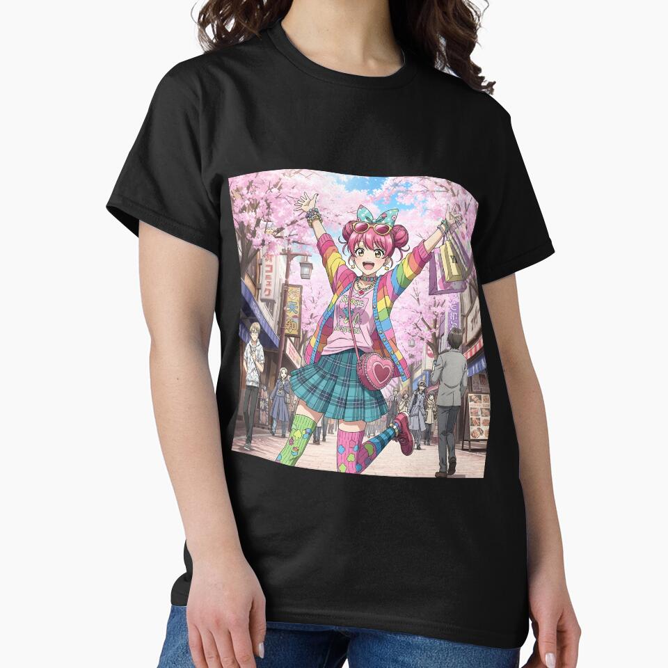 Anime Girl Harajuku Shopping Spring Fashion Tokyo by Chibifaceneko