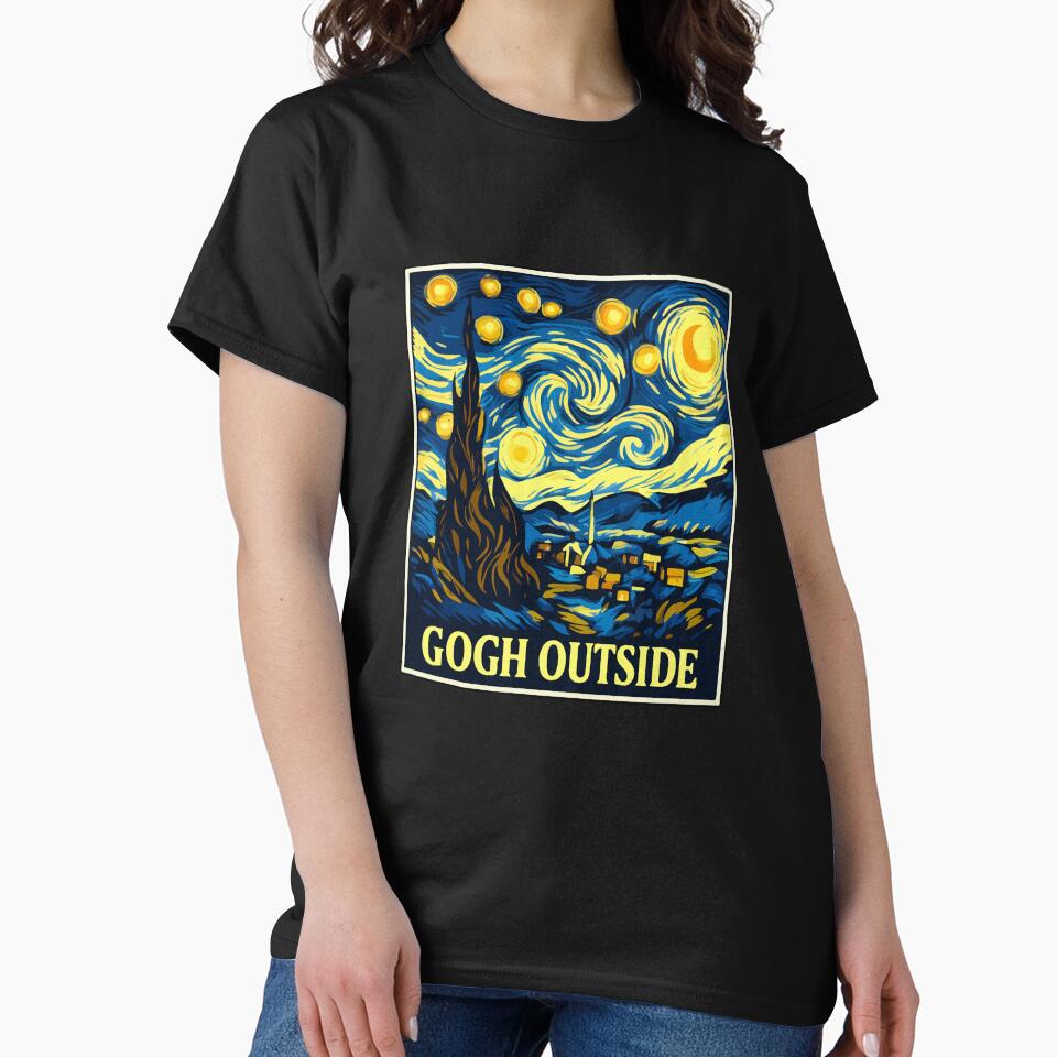 Gogh Outside Funny Art Parody Night Sky Design by BrookePage271
