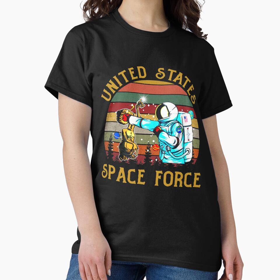 Funny United States Space Force Punch The Alien Retro Vintage by margarettil63