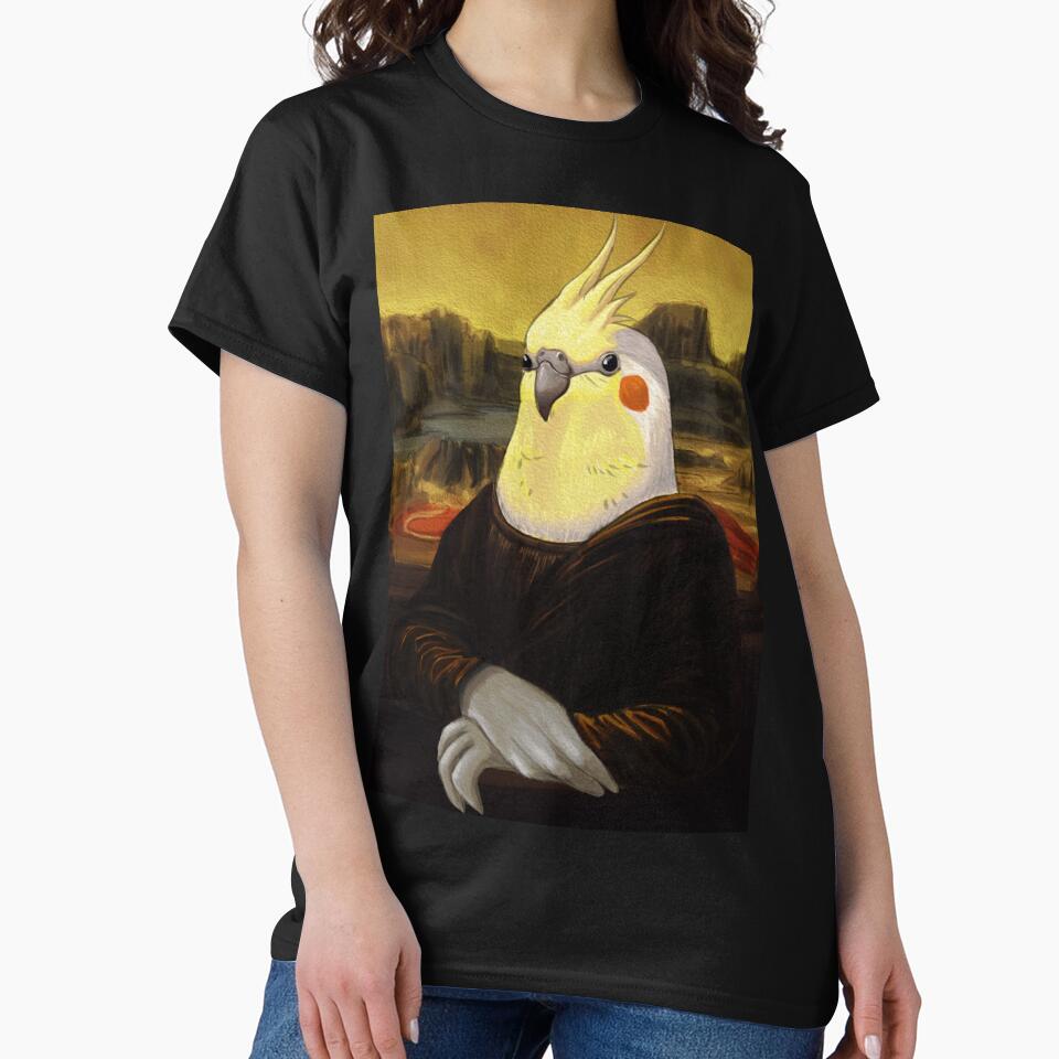 Cockatiel Mona Lisa - Leonardo da Vinci Birb by Birb-Merch