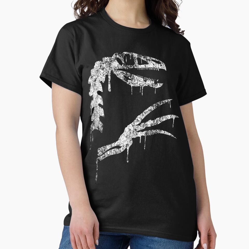 Therizinosaurus Grunge Design – Distressed Prehistoric Clawed Dinosaur Art by Grimtech Workshop