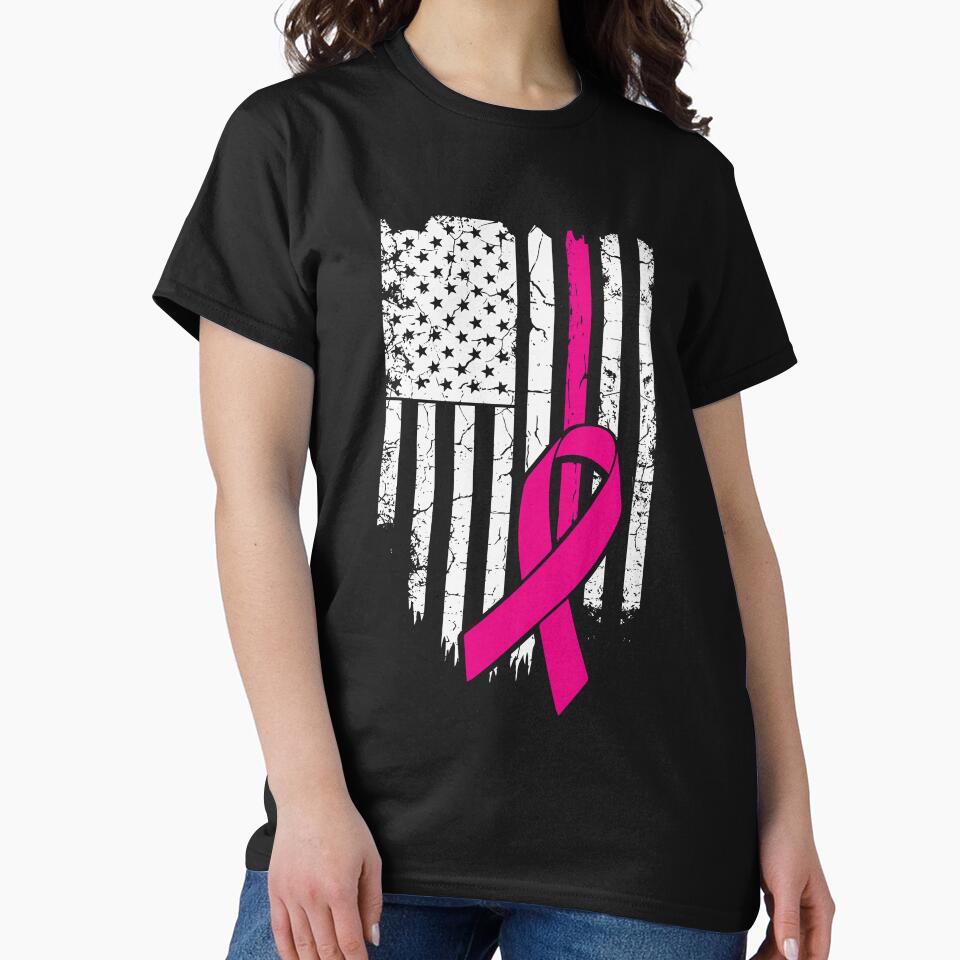 USA Breast Cancer Awareness T-Shirt by AllStarMerch