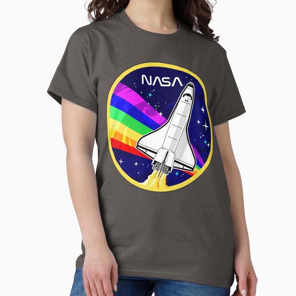 NASA Badge Retro Rainbow Spaceflight Patch by forge22