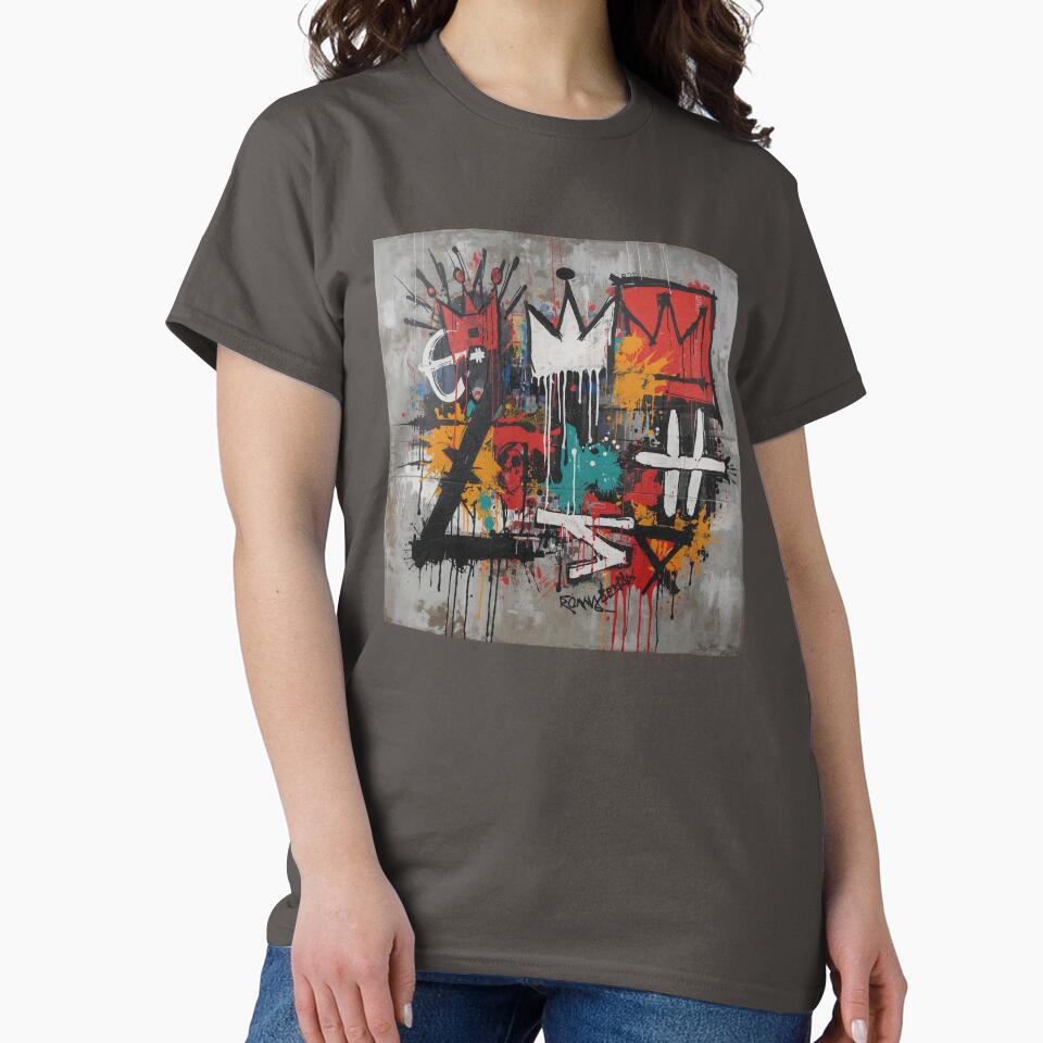 Urban Neo-Expressionist Graffiti - Crown and Chaos #2 by Message from Earth