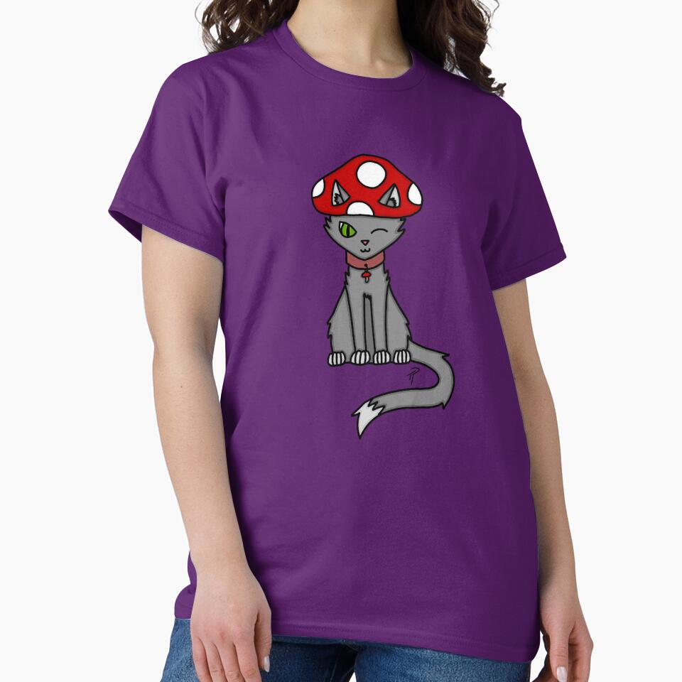 Cat with Mushroom Hat Mushroom Cat by lilpoltergeist