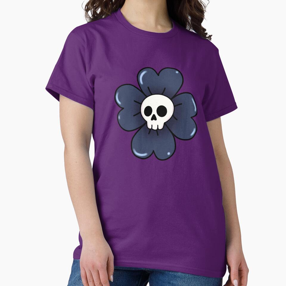 Skull in a flower by RavenAMarie