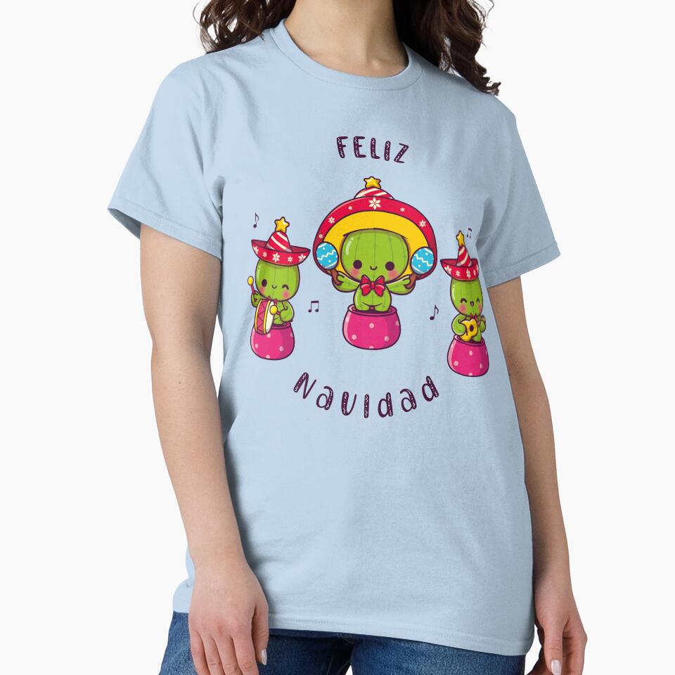 FELIZ NAVIDAD KAWAII CACTUS by HOLY-D-TEE
