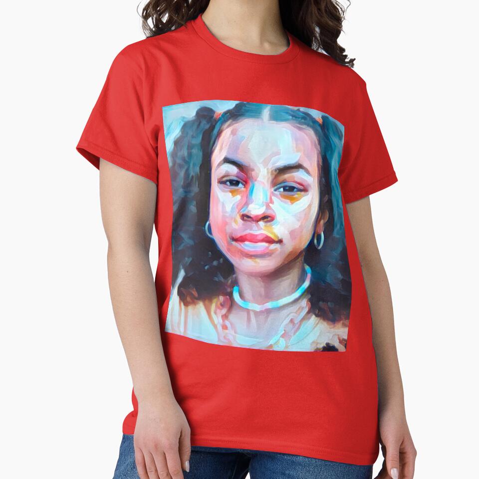 Customized Portrait  Oil Painting of African American Girl by ReFLEKshnInc
