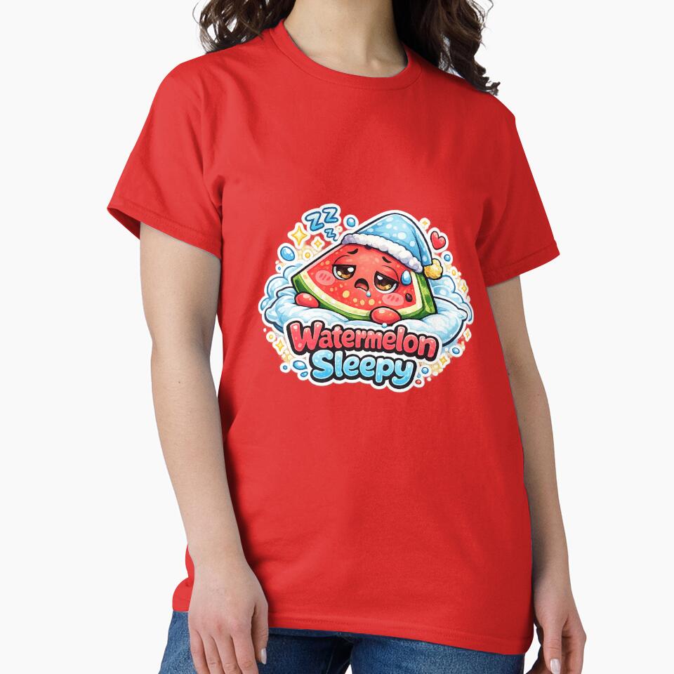 Sleepy Watermelon Kawaii | Cute & Cozy Sleeping Watermelon by apanoracar