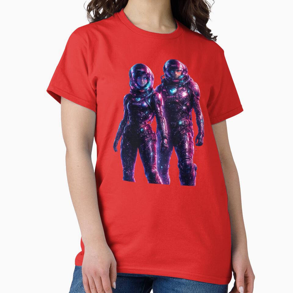 Neon Astronaut Crew. by Nika Art Studio