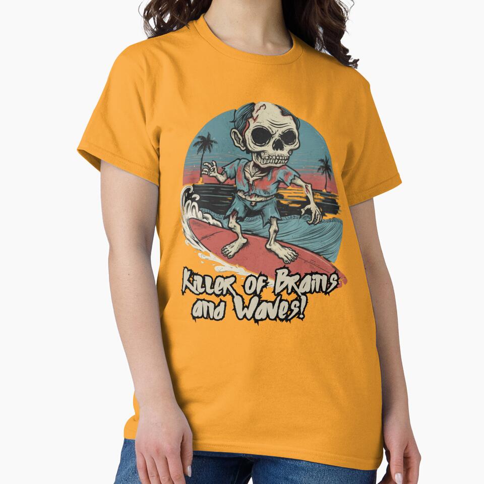 Surfing Zombie, killer of waves and brains, surf by Meandmyshop