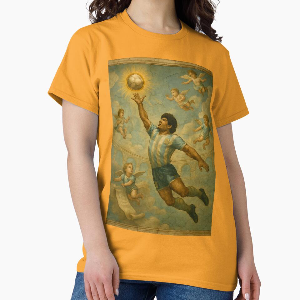Maradona – Hand of God | Divine Fresco Football Poster by WhisperFrame