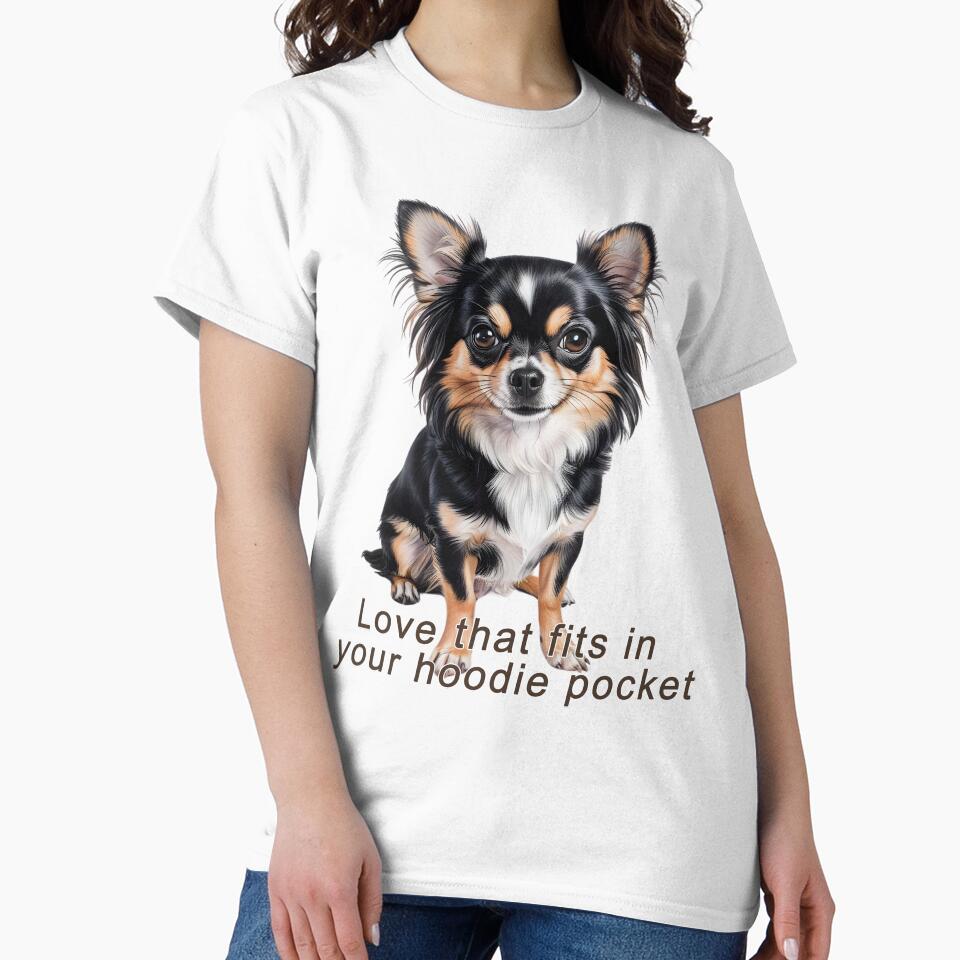 Pocket-Sized Love – Long-Haired Chihuahua by Pawtraitvibes