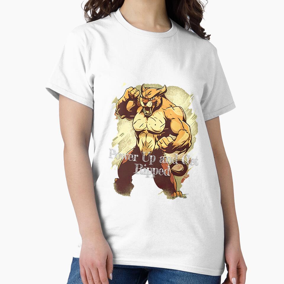 Power Up and Get RippedDesignBodybuilding Fitness Gym Workout Exercise Merch Print Design by tengamerx