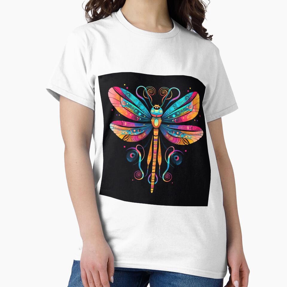 Dragonfly Neon Pop Art 1 by AstroRisq