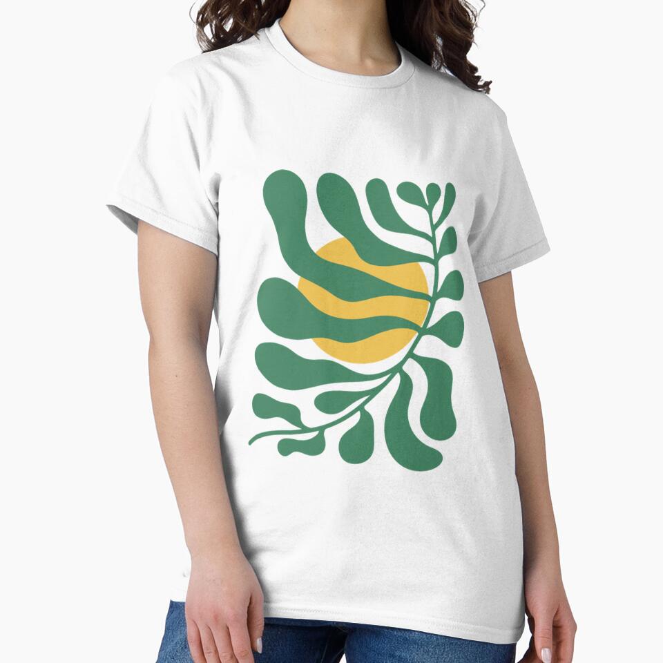 Sun and Leaf – Minimal Boho Botanical Art by Thodinang