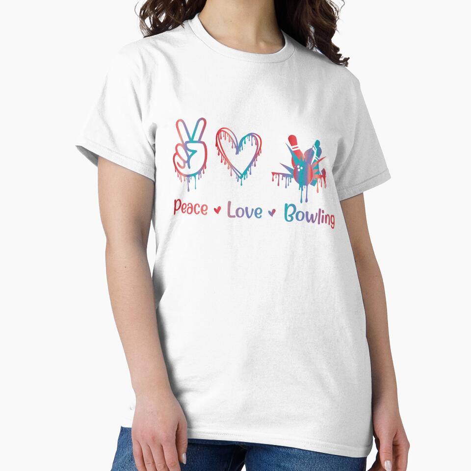 Peace Love Bowling Sublimation by Fislux