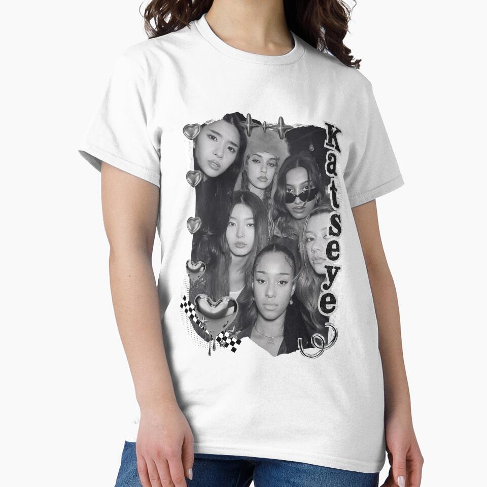 KATEYE Kpop Y2K Group Black and White Collage Digital Art Portrait by AJUNICE STUDIO