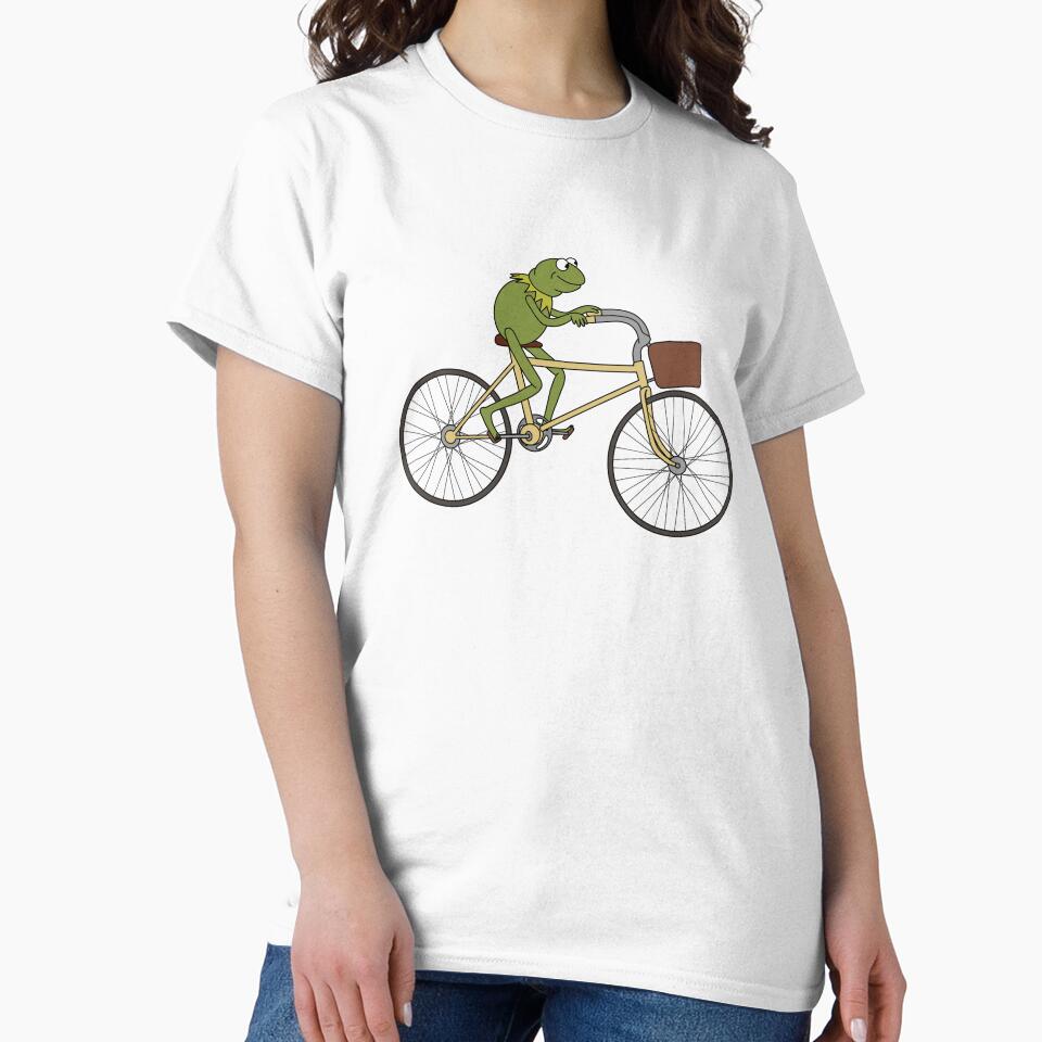 Kermit riding a bike by laurelizabethd