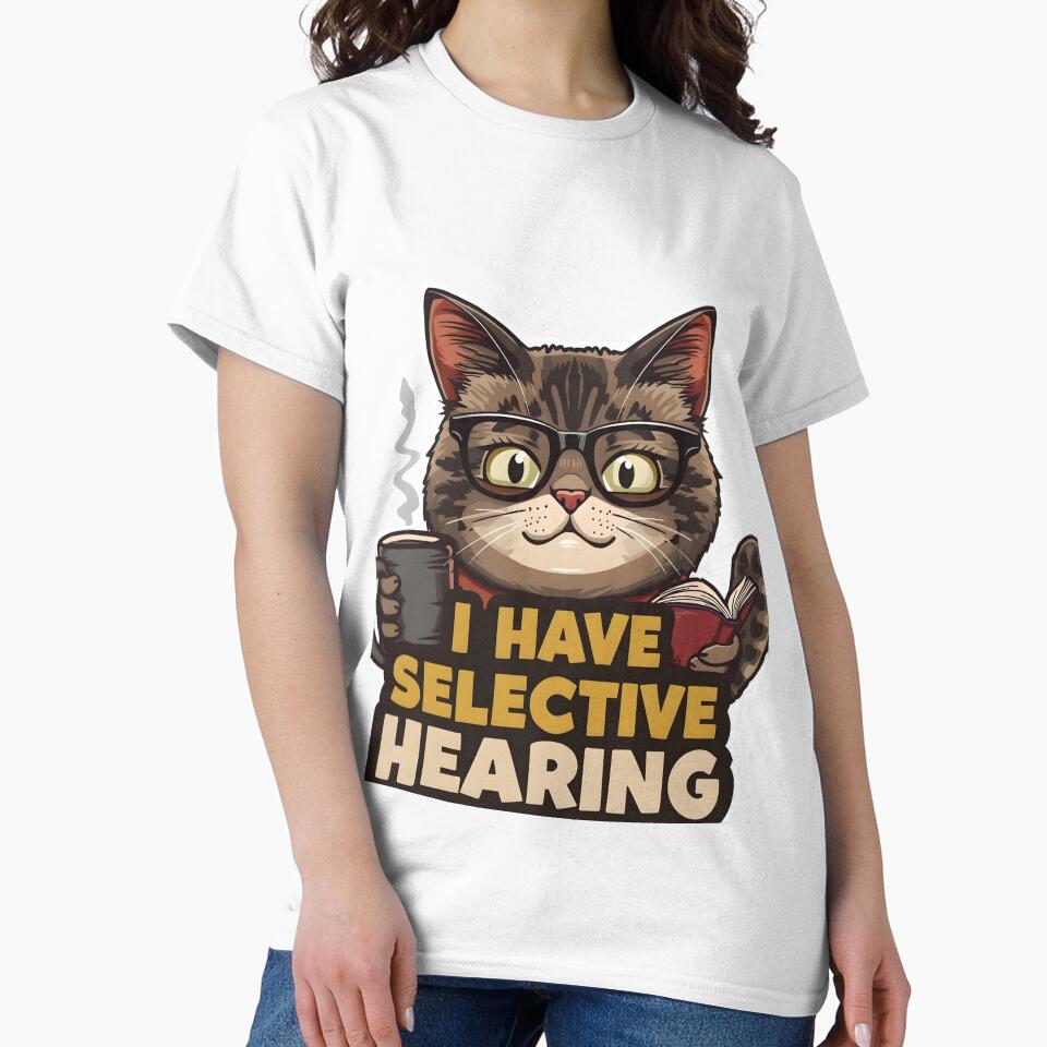 I Have Selective Hearing Cat Coffee Reading Niche by TeeSpectrume