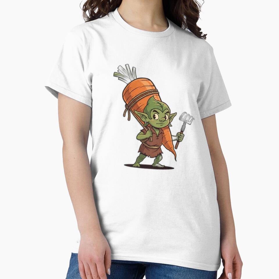 Tiny Plant Goblin Carrying Oversized Carrot by pumsquare