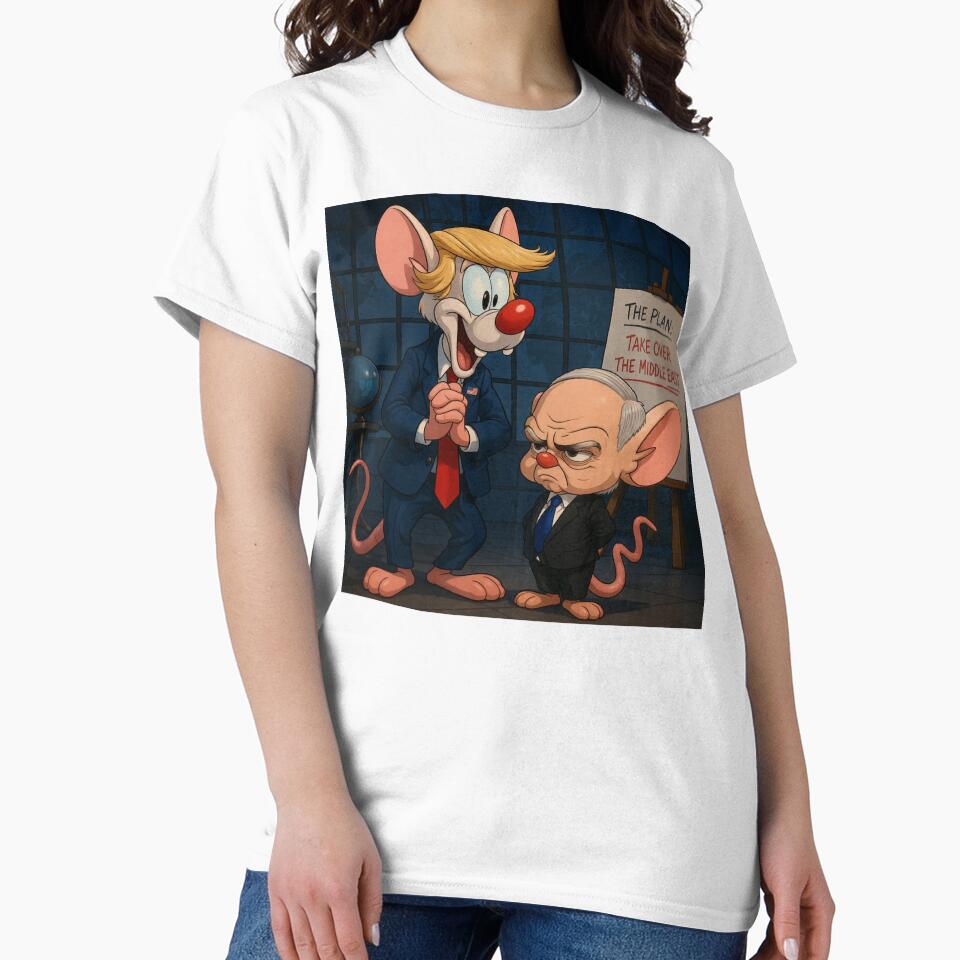 Trump as Pinky and Netanyahu as The Brain - 90s Cartoon Parody by Resilient Roots Customs Oakland