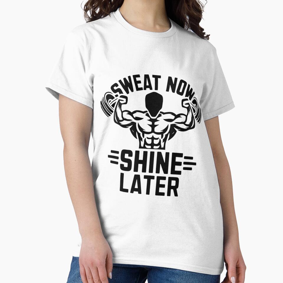 Sweat Now Shine Later Fitness Motivation by ArtByYunus